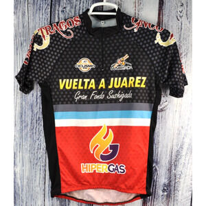 Official 2016 2nd Festival del Ciclismo Cd Juárez Cycling Jersey 1/4 zip Size M